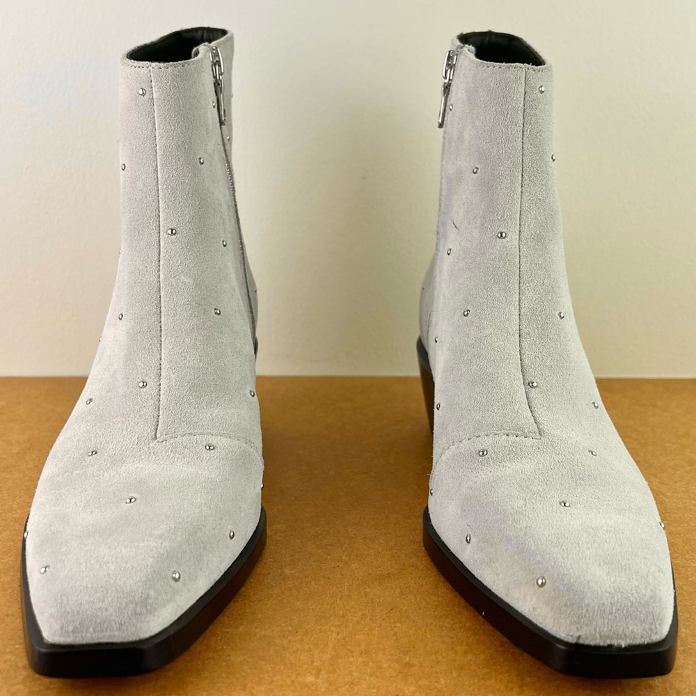 NEW RAG & BONE TAUPE SUEDE STUDDED BOOTIES - Picture 10 of 11